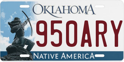 OK license plate 950ARY
