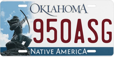 OK license plate 950ASG
