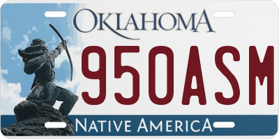 OK license plate 950ASM