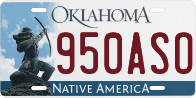 OK license plate 950ASO