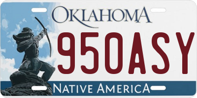 OK license plate 950ASY