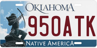 OK license plate 950ATK