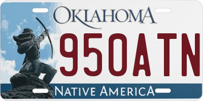 OK license plate 950ATN