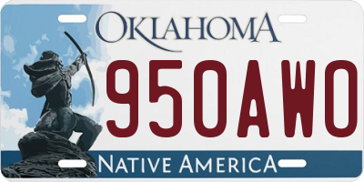 OK license plate 950AWO
