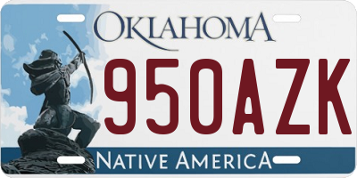 OK license plate 950AZK