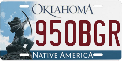 OK license plate 950BGR