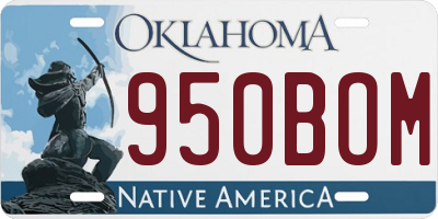 OK license plate 950BOM