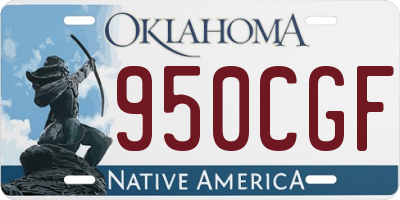 OK license plate 950CGF