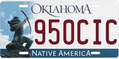 OK license plate 950CIC