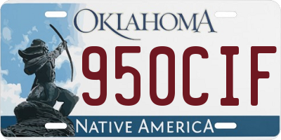 OK license plate 950CIF