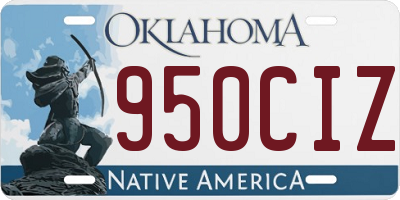 OK license plate 950CIZ