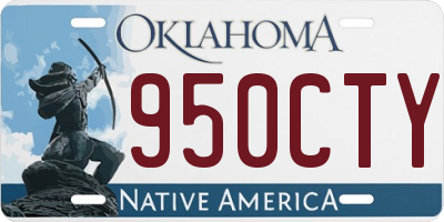 OK license plate 950CTY
