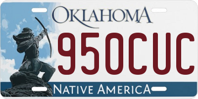 OK license plate 950CUC