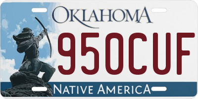 OK license plate 950CUF