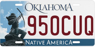 OK license plate 950CUQ