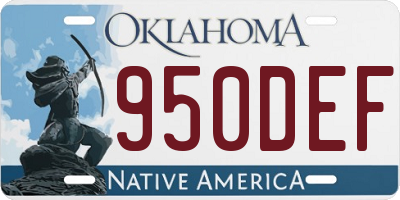 OK license plate 950DEF