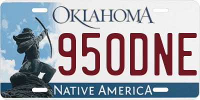 OK license plate 950DNE