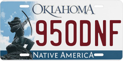 OK license plate 950DNF