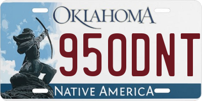 OK license plate 950DNT