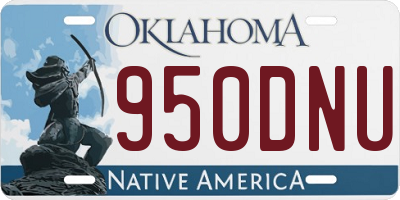 OK license plate 950DNU
