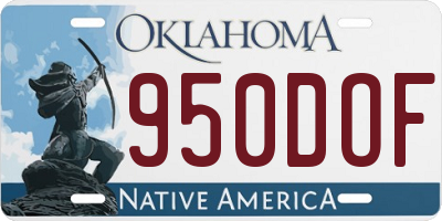 OK license plate 950DOF