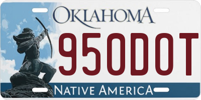 OK license plate 950DOT