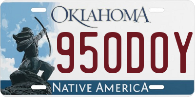 OK license plate 950DOY