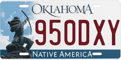 OK license plate 950DXY
