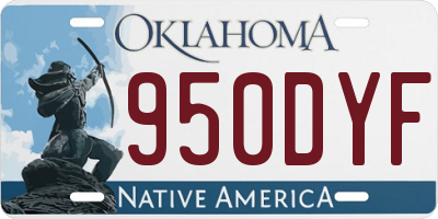 OK license plate 950DYF