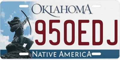 OK license plate 950EDJ