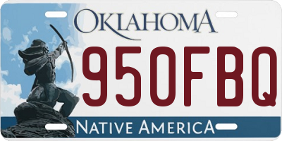 OK license plate 950FBQ