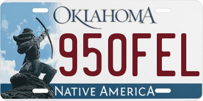 OK license plate 950FEL