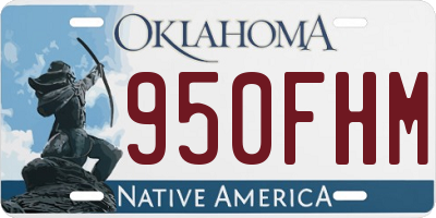 OK license plate 950FHM