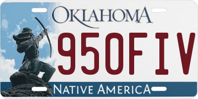 OK license plate 950FIV