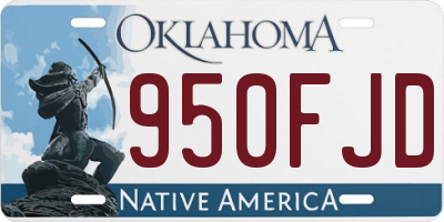 OK license plate 950FJD