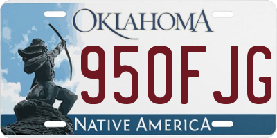 OK license plate 950FJG