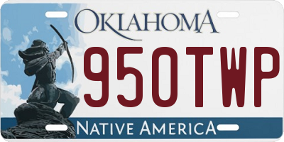 OK license plate 950TWP