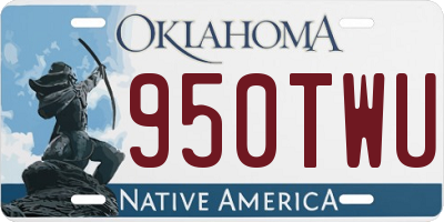 OK license plate 950TWU
