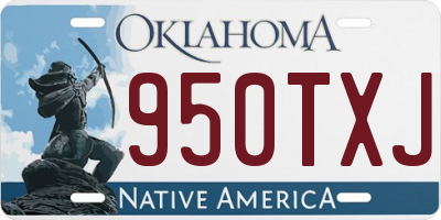 OK license plate 950TXJ
