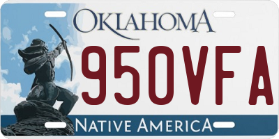 OK license plate 950VFA