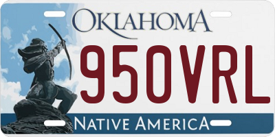 OK license plate 950VRL