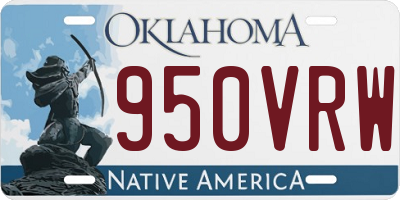 OK license plate 950VRW