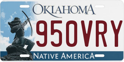 OK license plate 950VRY