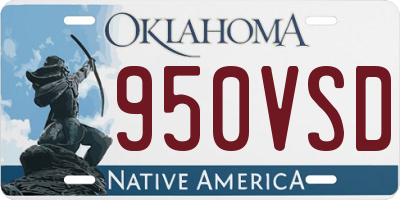 OK license plate 950VSD