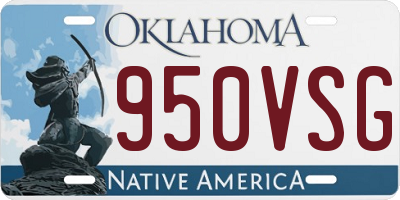 OK license plate 950VSG
