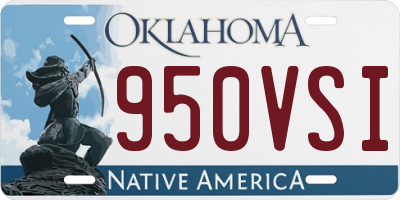 OK license plate 950VSI
