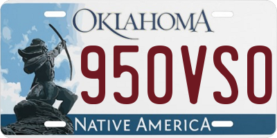 OK license plate 950VSO