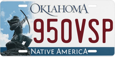 OK license plate 950VSP
