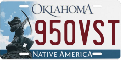 OK license plate 950VST