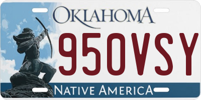 OK license plate 950VSY